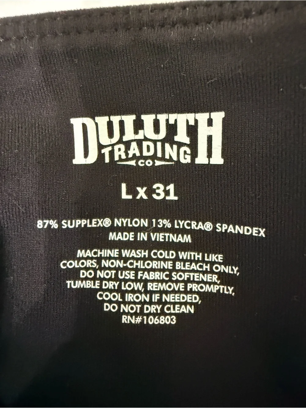 Duluth Trading Co Black High Rise Pocket Leggings Women’s Lx31